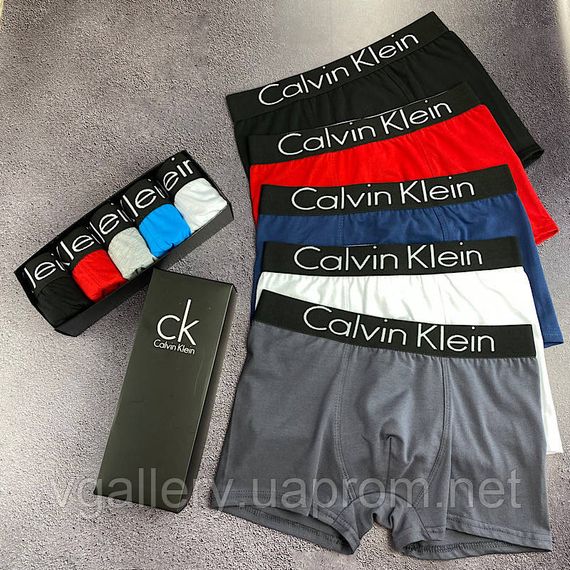 Чоловічий набір бавовняних трусів, чоловічі труси СК у коробці на 3 штук, набір чоловічих трусів на подарунок ХХЛ | Зображення 4