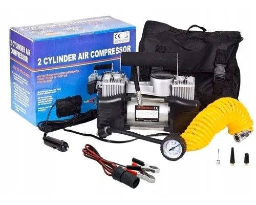 Автомобильный компрессор двухпоршневой Air Compressor 12V 628-4x4