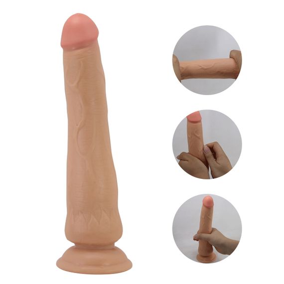 Фалоімітатор на присосці, з ефектом ковзної шкіри LyBaile - Tiemeyer Sliding Skin 9,8”, BW-008127LP Sex Aura | Зображення 2