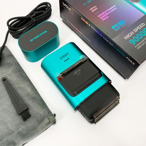 Електробритва-шейвер для бороди та обличчя VGR V-307 GREEN металевий корпус | Зображення 2