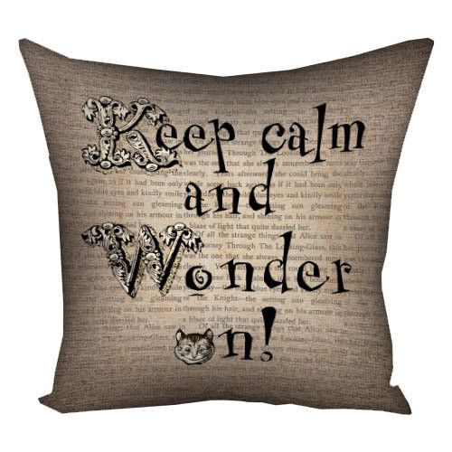 Подушка габардинова з принтом Keep calm and Wonder on! 50x50 (5P_WON013)