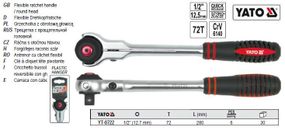 Трещотка YATO Польша тріщатка обертальна головка M=1/2"(127) L=280 мм YT-0722