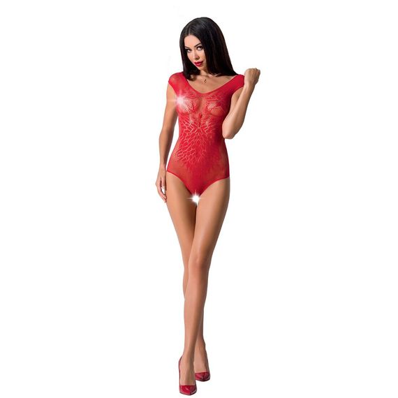 Бодістокінг Passion BS064 One Size, Red, боді, закрите плече, відкритий доступ | Зображення 1