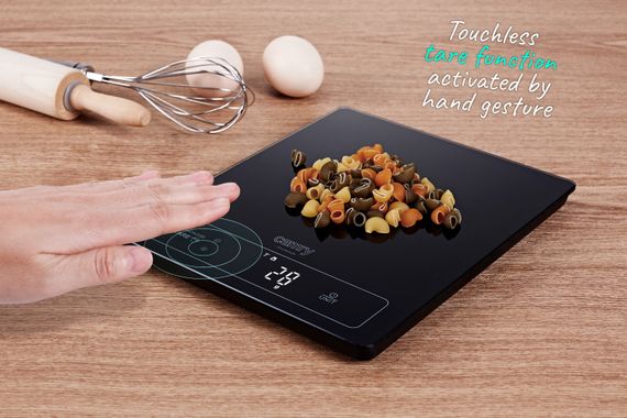 Ваги кухонні Camry CR 3175 black електронні/ 15кг/ г; мл, унція/ USB type C/ автовимкнення/ скло | Зображення 3