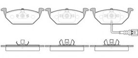 Колодка гальм. диск. AUDI A3, SEAT, SKODA, VW передн. (вир-во REMSA) REMSA 063341 на SEAT IBIZA V (6J5, 6P5)