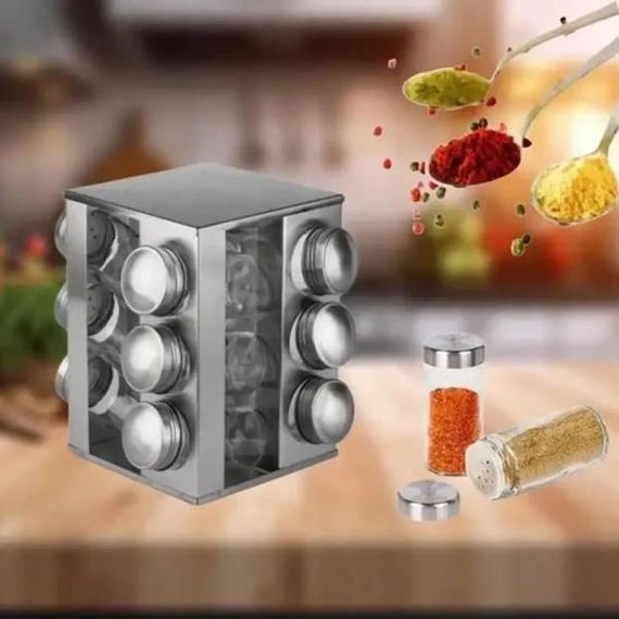 Підставка для спецій Spice Carousel UN-1302, 12 ємностей Квадратна