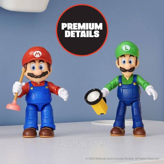 Колекційна фігурка Луїджі 13см Брати Супер Маріо в кіно Оригінал The Super Mario Bros Movie Luigi | Зображення 6