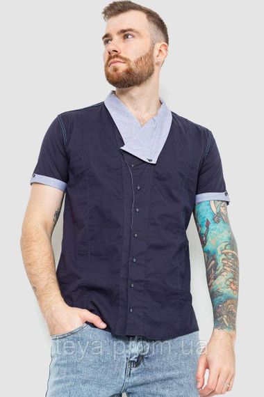 Сорочка чоловіча колір темно-синій розмір M FA_007343