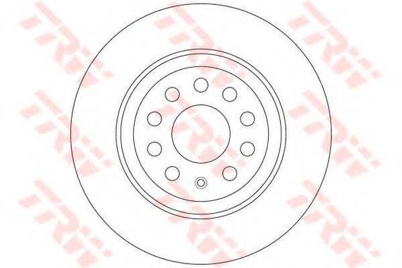 Диск гальм. AUDI Q3, VW GOLF 7, VW PASSAT B8 задн. (вир-во TRW) TRW DF6504 на VW GOLF VII (5G1, BE1)