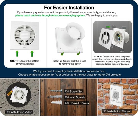 Вытяжной вентилятор 150 мм с таймером, встроенная тихая вытяжка для ванной, кухни, туалета для удаления влаги | Зображення 7