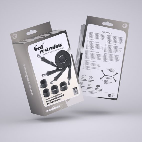 Набор универсальных фиксаторов под матрас CRUSHIOUS, чёрный Sex Aura | Зображення 8