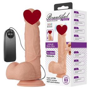 Фалоімітатор з мошонкою та вібро BAILE-Beautiful Bahamut 8.5 Sex Aura