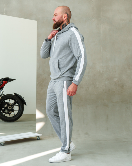 Костюм Лампас весна серо-белый L | Зображення 6