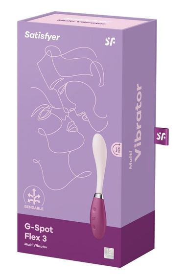 Вибратор Satisfyer G-Spot Flex 3 Red, гибкий ствол с фиксацией положения | Зображення 5