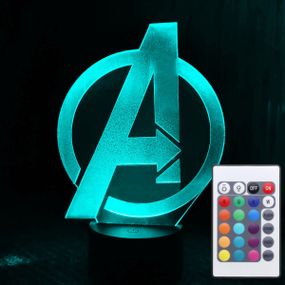 Акриловый светильник-ночник с пультом 16 цветов Мстители tty-n001708