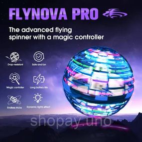 Іграшка м'яч бумеранг flying spinner FlyNova, Літаючий куля flying ball, Літаючий диско куля світиться SH-57
