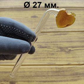 Стеклянная трубка Heart Turn Oil Yellow