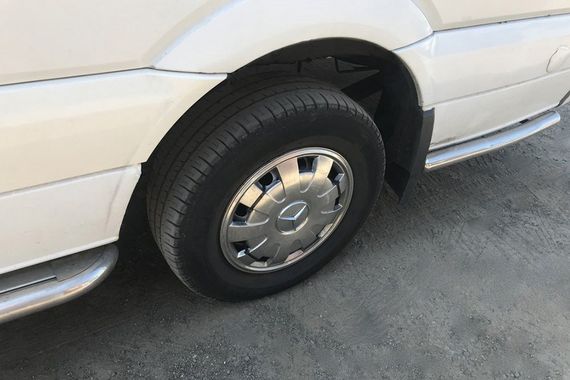 Ковпаки з нержавійки Пелюстки (1-катковий, 4 шт) для Mercedes Sprinter 2006-2018 рр | Зображення 1