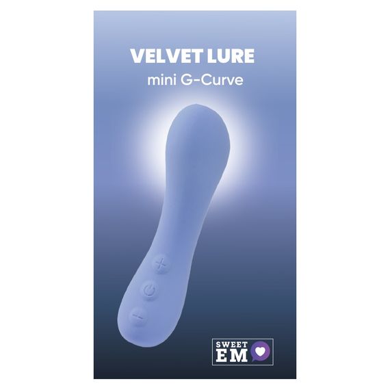 Міні-вібратор Sweet Em mini G-Curve для точки G, блакитний, 12,6 × 4 см Sex Aura