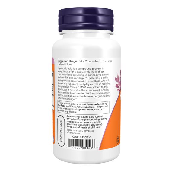 Hyaluronic Acid 50mg+MCM - 120 vcaps | Зображення 2