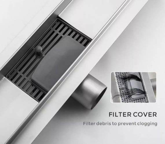 Душовий трап Gappo 70х600 мм, нержавіюча сталь G86007-1 | Зображення 3