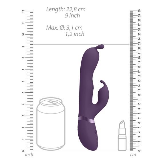 Вібратор-кролик Vive Gada фіолетовий для стимуляції точок U G A та клитора багатофункціональний | Зображення 5