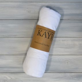 Простынь 180х200+25см трикотаж на резинке Белая