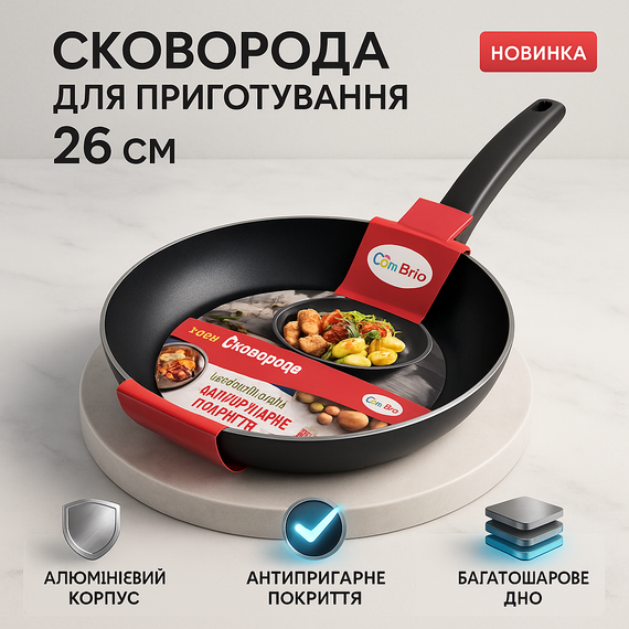 Сковорода для готування на індукційній плиті, Зручна сковорода для дому, Практична сковорідка KL-14