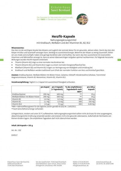 Комплекс "Sanct Bernhard" Часниковий порошок + екстракт Глоду для зміцнення серця та судин, 180 шт., Німеччина | Зображення 2