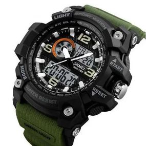 Годинник спортивний SKMEI 1283AG ARMY GREEN | Водостійкий тактичний годинник | Модний MU-434 чоловічий годинник