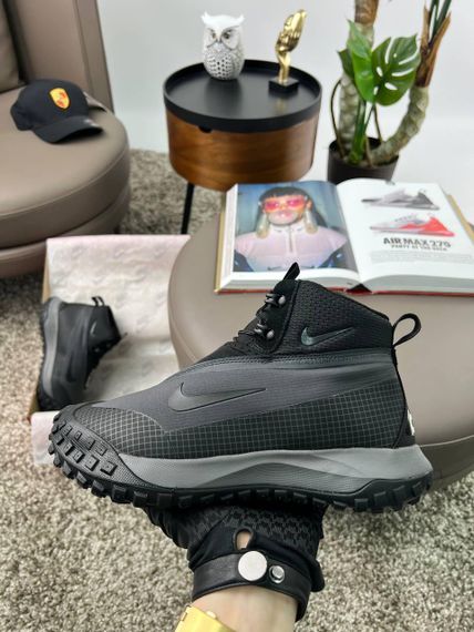 Зимові чоловічі кросівки ACG Mountain Fly Black Grey Yellow Fur , В'єтнам 43 27.5