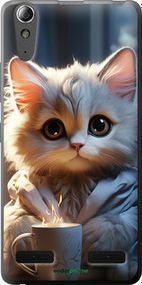 Чохол на Lenovo A6000 Білий кіт "5646u-103-2448"