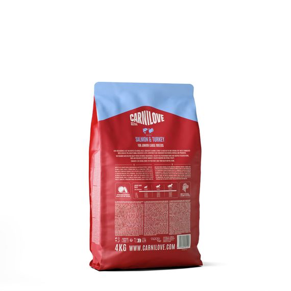 Корм сухий Carnilove Active Salmon & Turkey Junior Large Breed для молодих собак великих порід лосось та індичка 4 кг | Зображення 1