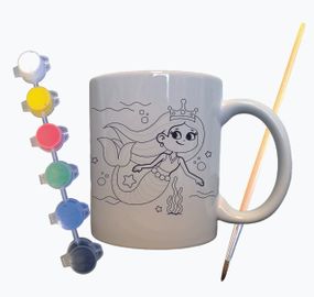 Набір для творчості кружка розмальовка "Русалонька" 330 мл біла