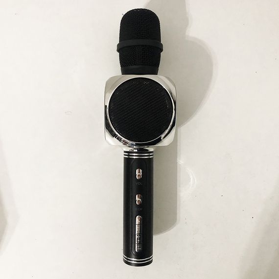 Бездротовий Bluetooth Мікрофон для Караоке Мікрофон DM Karaoke Y 63 + BT. Колір: чорний з сріблом