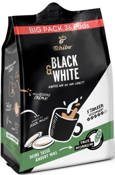 Кофе в чалдах Senseo Tchibo Black and White 36 порций Сенсео чалды 62 мм Арабика