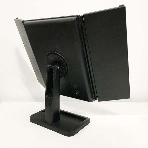 Потрійне дзеркало для макіяжу з підсвічуванням. VF-801 Колір чорний