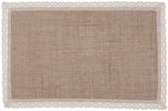 Набір 6 льняних підтарельників "Natural Lace" 30х45см, прямокутні