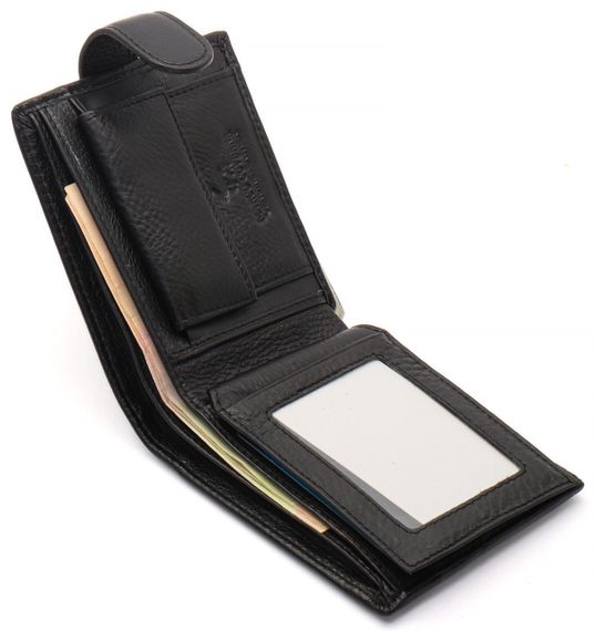 Чорне класичне портмоне з натуральної шкіри Marco Coverna MC-2003-1 | Зображення 5