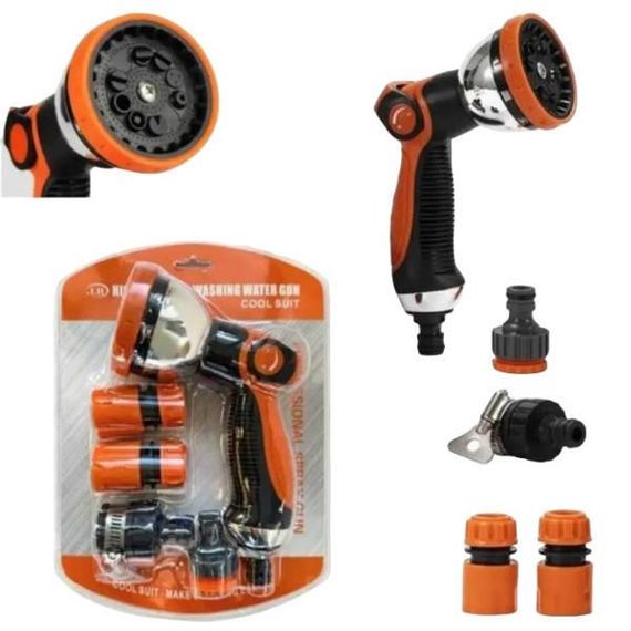 Насадка на шланг пістолет-розпилювач Washing Gun WL707-1 Помаранчевий