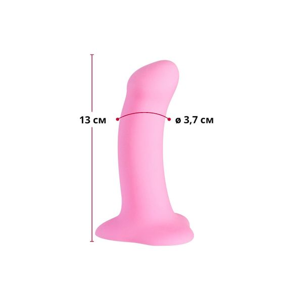 Фалоімітатор Fun Factory AMOR, рожевий, довжина 14,6 см, діаметр 3,7 см, вигнутий Sex Aura | Зображення 1