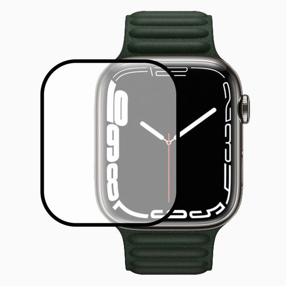 Полімерна плівка 3D (full glue) (тех.пак) для Apple Watch Series 7/8/9 45mm | Зображення 1