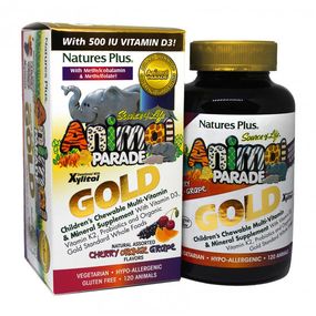 Витаминно-минеральный комплекс Nature's Plus Animal Parade Gold 120 Chewables Cherry, Orange, Grape flavors