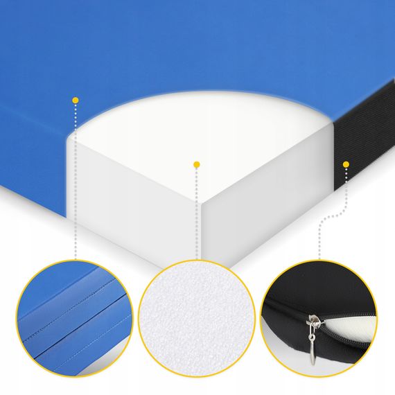 Мат гімнастичний складаний 4FIZJO XL 240 x 120 x 5 см Blue (P-5907739319715) | Зображення 3