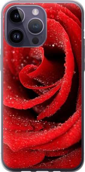 Чехол на iPhone 14 Pro Max Красная роза "529u-2667-17620"
