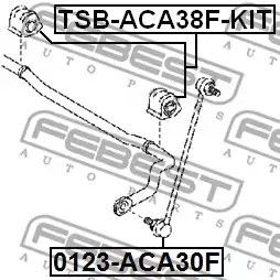 Втулка стабілізатора (к-кт) RAV 4 05-13, FEBEST (TSBACA38FKIT) | Зображення 2