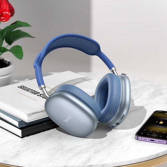 Бездротові навушники HOCO W55 Pleasing BT headphones Sky Blue | Зображення 3