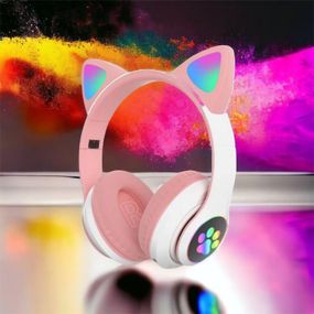 Детские наушники с ушками Cat VZV 23M, Наушники детские с ушками беспроводные, Наушники для детей ZC-362 с