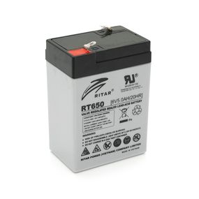 Аккумуляторная батарея AGM RITAR RT650,Gray Case,6V 5A h (70х47х99 (107) Q20