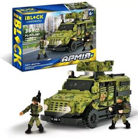 Конструктор IBLOCK. PL-921-387. АРМИЯ СБМ "ВАРТА", 369дет., инструкция на украинском языке, наклейки, в коробке